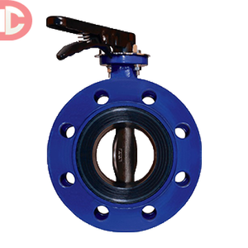Затвор поворотный дисковый фланцевый Dendor 021F ду500 с редуктором