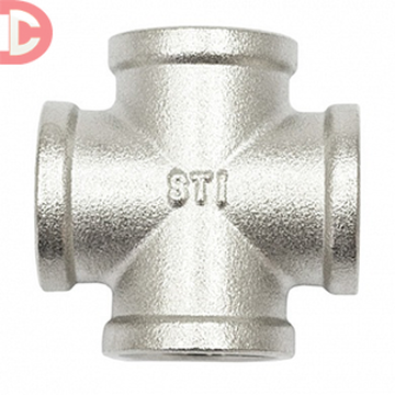 Крестовина латунная 1/2" никелированная